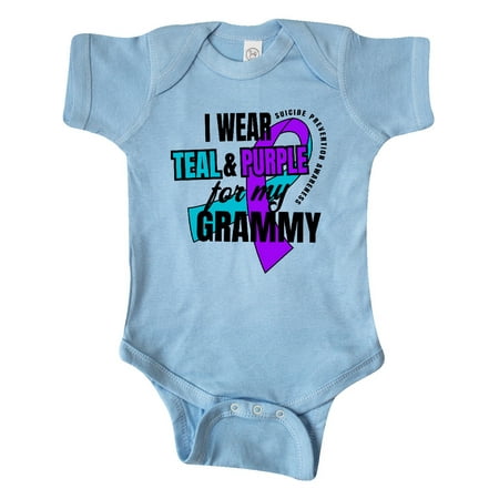 

Inktastic Suicide Prevention I Wear Teal and Purple for My Grammy Gift Baby Boy or Baby Girl Bodysuit