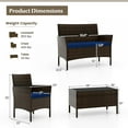 thumbnail image 3 of Gymax 8 PCS Patio Rattan Conversation Set Outdoor Wicker Furniture Set w/ Chair & Loveseat, 3 of 10