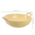 thumbnail image 2 of LEORX 1Pc Ceramic Prep Bowl Yellow 20.8X16.5X9.7In Heat Resistant For Small Parties, 2 of 8