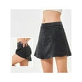 thumbnail image 4 of Female High Waist Denim Skorts Skirt Shorts Dark Gray XL, 4 of 8