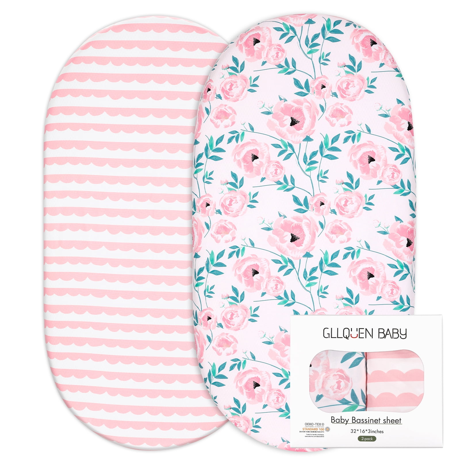 Gllquen Baby Crib Sheets Set, Breathable Cozy Fitted Mattress