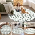 thumbnail image 6 of Spring Leaf Round Area&nbsp;Rug 4ft Watercolor Summer Country Green Leaves Plant Non-Slip&nbsp;Washable Circle Rugs Soft Felt Indoor Floor Mat for Bedroom Kitchen Living Room Bathroom, 6 of 9