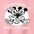 thumbnail image 2 of Disney - Mickey & Friends - Mickey & Minnie - Everything is Better with You - Toddler And Youth Crewneck Fleece Sweatshirt, 2 of 4