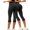 Black, variant on Women's 2 Pack High Waist Capri Yoga Pants, 3D Textured Seamless Tummy Control Workout Leggings with Butt Lifting Effect, Scrunch Peach Hip Gym Tights for Running Fitness Daily Wear Blue XXL