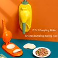 thumbnail image 3 of Dumpling Maker - 2 in 1 Dumpling Maker, Kitchen Dumpling Making Tool, Dumpling Press for Pressing Dumpling Skin Wrapper Mould Dough Press Maker (Orange + Green), 3 of 5