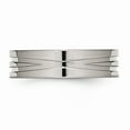 thumbnail image 4 of White Stainless Steel Ring Band Wedding Grooved 6mm Polished, 4 of 6