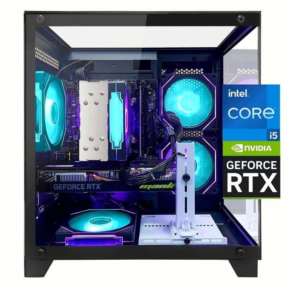 ZHIC Gaming Desktop PC, AMD Ryzen 5 5600G, 16GB RAM, 1TB SSD