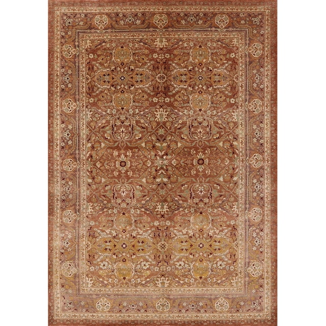 Ahgly Company Indoor Rectangle Mid-Century Modern Mahogany Brown Oriental Area Rugs, 4' x 6'