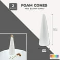 2 Pack Foam Cones for Crafts, DIY Art Projects, Handmade Gnomes, Trees