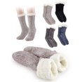 thumbnail image 2 of Gustave 4 Pairs Women Non Slip Slipper Socks Winter Plush Fuzzy Socks Soft Thick Cozy Fleece Lined Warm Socks with Grippers, 2 of 9