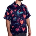 thumbnail image 2 of Love Men's Short Sleeve Poplin Button Down Shirts - Casual Printed Summer Beach Tops for Men, 2 of 6