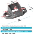 thumbnail image 2 of Qucyy 20 Pack 1-1/4 x 1-1/4 inch Square Post Flange Base, Aluminum Floor Mount Anchor Post Base, Deck Railing Bracket, Post Fence or Deck Mount Post Fitting, 2 of 4