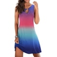 thumbnail image 5 of Ketyyh-chn99 Robes d'Été Femmes Tendance 2024 Robe d'Été Extensible Robe Décontractée Robes d'Été pour Femmes Manches Courtes Tendance Imprimée Robe Midi de Plage Bleu Foncé,m, 5 of 5