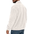 thumbnail image 4 of Men's Corduroy Jacket Full Zip Vintage Coat Casual Fall Windbreaker with Pockets Lightweight Classic Turn Down Collar Outerwear Retro Spring Winter Streetwear, 4 of 8