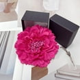 thumbnail image 4 of Peony Fabric Flower Brooches Oversize Lapel Pins Extra Big Brooch Delicate Dancing Party Prom Wedding Charm Banquet Dress Suit Guest Corsage Accessories Gifts Dancer Large Hairpin Clip 110mm, 4 of 6