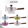 thumbnail image 3 of Titanium Saucepan with Lid 7.09in Non-Stick Soup Pot Pure Titanium Pan Fast Even Heating Dual-Pour Spouts All Cooktops, 3 of 7