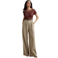 thumbnail image 5 of Women'S High-Waisted Elegant Straight-Cut Business Suit Pants Khaki S, 5 of 10