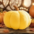 thumbnail image 4 of Deals! Halloween Pumpkin Pillow, Fluffy Plush Pumpkin Stuffed Pillow, 3D Pumpkin Shaped Pillows for Halloween Bedroom Sofa Couch (11 inch), 4 of 10