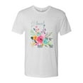 thumbnail image 2 of Wild Bobby, Cute Hearts and Flowers Blessed, Inspirational/Christian, Men Premium Tri Blend Tee, Heather White, X-Large, 2 of 3