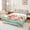 Green Pink B, variant on Feelyou Floral Wood Letter L Twin Sheets for Kids, Farmhouse Rose Flower Bedding, Pink Teal, 3pcs, 1 Flat Sheet, 1 Fitted Sheet and 1 Pillowcase
