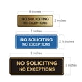 thumbnail image 2 of Standard No Soliciting No Exceptions Sign (Yellow / Black) - Large 3" X 9", 2 of 5