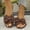 Brown, variant on Women's Bow Flat Slide Sandals, Open Toe Slip-on Slippers, Casual Summer Shoes for Beach and Daily Wear Red 38