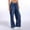Blue, variant on Women's Solid Color Straight Leg Denim Jeans Casual Loose Fit With Elastic Waist on Pant Women No Kvetching Women plus Pants Womens Jean Sweat Pants Mod Mom Jean Pants for Women Lift Dorm Pant Jean