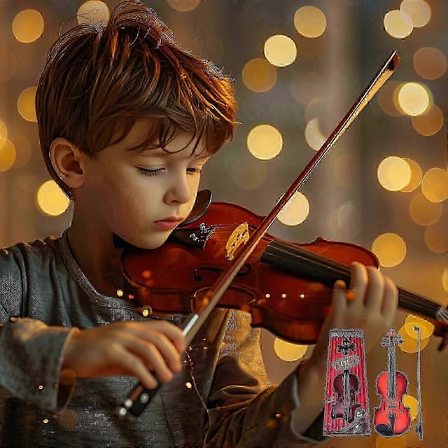 Simulated Violin Kid Acoustic Violin Toy Withstring For Musical Beginner Develops Instrument Practice Gift