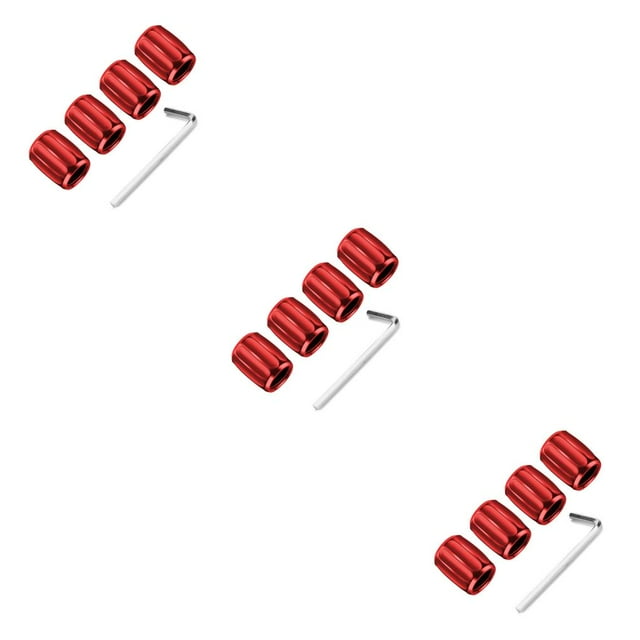 Kenally Paquete de 4 tapas de válvula de neumático de coche de aleación de aluminio antipérdida Universal profesional protección a prueba Type7 NO7