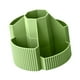 thumbnail image 3 of Organizador de escritorio giratorio para lápices y bolígrafos con 5 compartimentos. Verde, 3 of 9