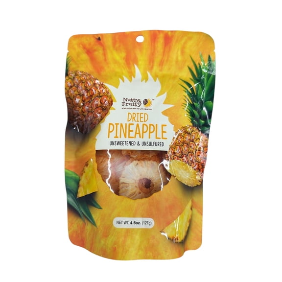 Nutty Fruity Dried Pineapple 100% Natural 4.5 oz