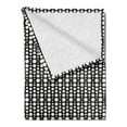 thumbnail image 2 of Black and White Soft Flannel Fleece Throw Blanket, Big and Small Blended Circles Dot Pattern Simple Geometric Ornament, Cozy Plush for Indoor and Outdoor Use, 60" x 80", Black and White, by Ambesonne, 2 of 5