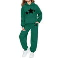 thumbnail image 5 of ATOGUTA Sets For Girls Sweatsuits Kids Hoodie Sweatshirt and Sweatpants Fashion Clothing Sets Size 2T-13, Green, 5 of 5