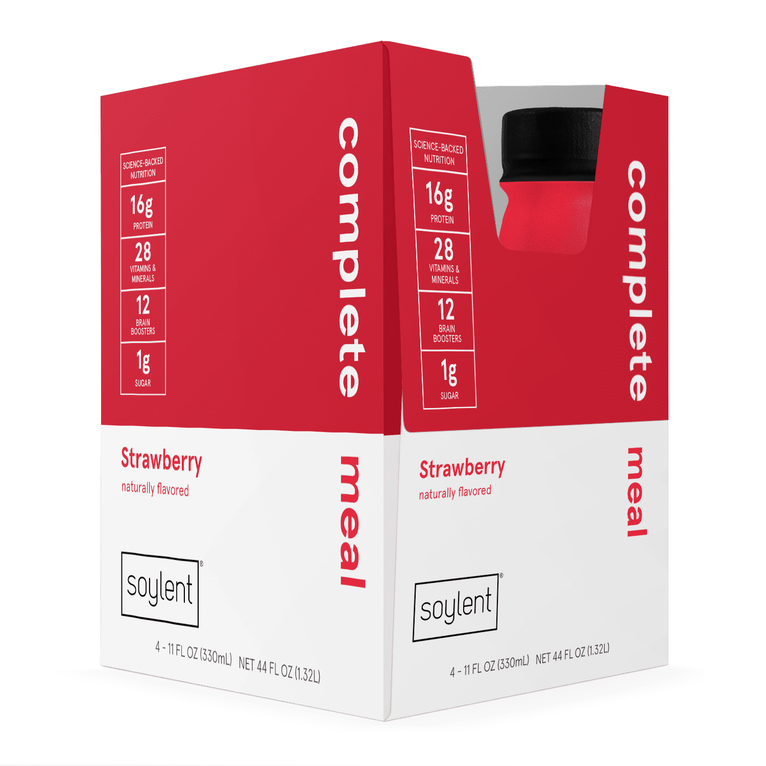 Soylent Plant Protein Meal Replacement Shake, Strawberry, 11 fl oz, 4ct