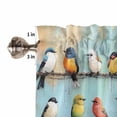 thumbnail image 5 of Kitchen Curtains 45 Inches length, Colorful Oil Painting Window Treatment Curtain Drapes, Vintage Spring Birds Animals Lightweight Window Panels for Living Room Bedroom, 52"x45", 2 Panels, 5 of 7