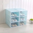 thumbnail image 2 of Clear Plastic Shoe Boxes Stackable Floding DIY Shoe Drawers Storage Container, 2 of 5