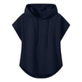 thumbnail image 6 of GrmtClth Men Hoodies Bodybuilding Sleeveless Tank Top Classic Hooded T-Shirts Dressy Drawstring Outfit Navy XL, 6 of 8