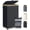 Black-100L, variant on HICHEN Laundry Basket with Wheels, 75L Tall Clothes Hamper, Large Laundry Basket with Removable Wash Bag for Corner Dorm, Rolling Hamper, Blue&White