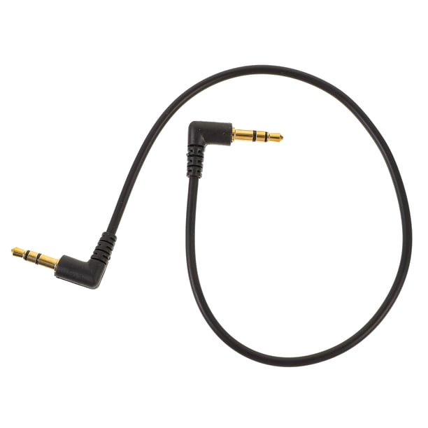 ColoMX Cable de audio macho a macho de 3,5 mm Cable auxiliar estéreo en ángulo Cable de audio de 30 cm