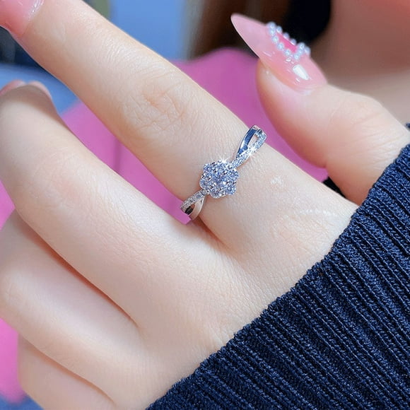 TopLLC Rings New Moissanite Diamond Open Adjust ,Open Size Adjuster For Loose Rings Ring Ring
