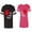 Men Black / Women Pink, variant on He she is My Better Half Matching Couple Cotton Jerseys (Men Black / Women Black) (Men S / Women S)