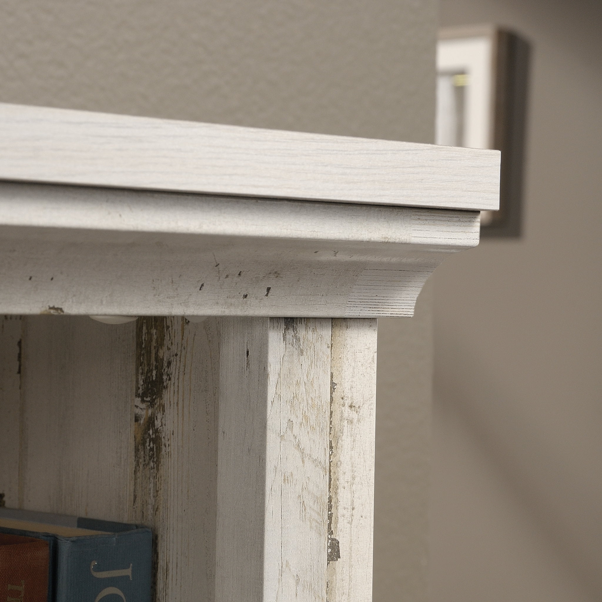 Sauder 3-Shelf Bookcase, White Plank Finish