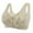 Beige, variant on Sport Bras for Women Daisy Bras for Older Women Front Closure Bras Push Up Bra No Underwire Plus Size Front Button Bra Rose Gold,48
