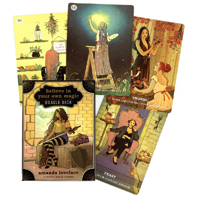 Baraja de cartas de Tarot The Green Witch, juego de mesa de fiesta, oráculo Fivean unisex