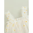 thumbnail image 5 of Bagilaanoe Toddler Baby Girl Summer Dress Sling Sleeveless Daisy Print A-line Tulle Princess Dresses 6M 12M 2T 3T 4T 5T Kids Casual Swing Sundress, 5 of 9