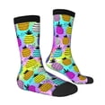 thumbnail image 2 of Goofa Graffiti Pineapples Printed Men's Crew Socks, Soft Durable Breathable Moisture-Wicking with Odor Control Cotton socks, 2 of 9