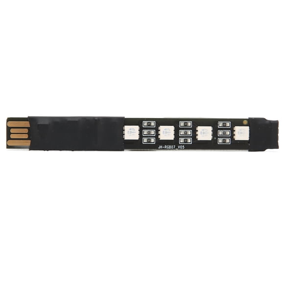Tiras de luces LED con control remoto, interfaz de 4 pines, práctico y práctico dispositivo de iluminación con sincronización de música para el hogar, color negro.