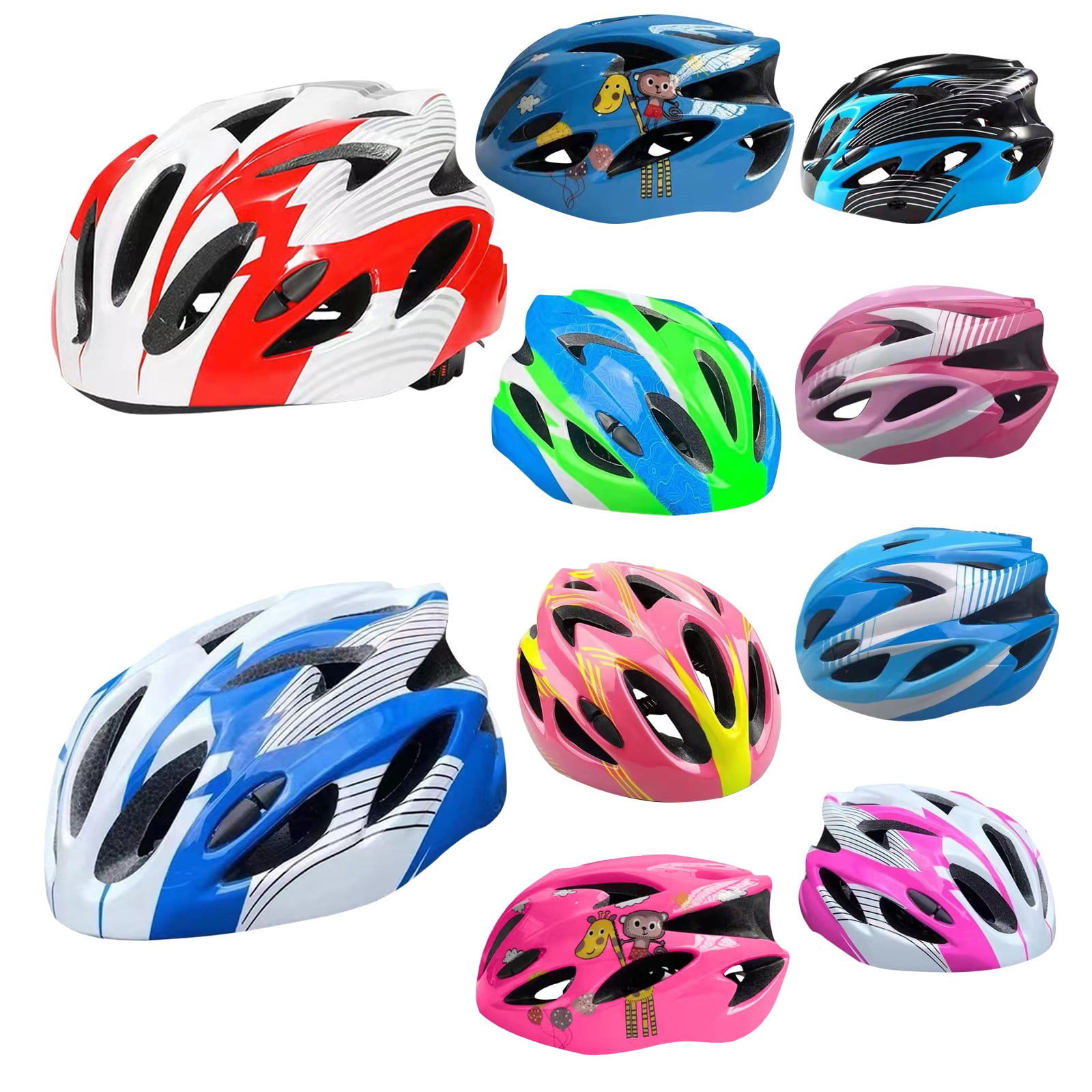 Bicycle Helmet - Adjustable safety helmet with padding, ventilation holes, sun protection, and breathability. for skateboarding, biking, balance bikes. Suitable for ages 3-12,10.2*5.1 inch.
