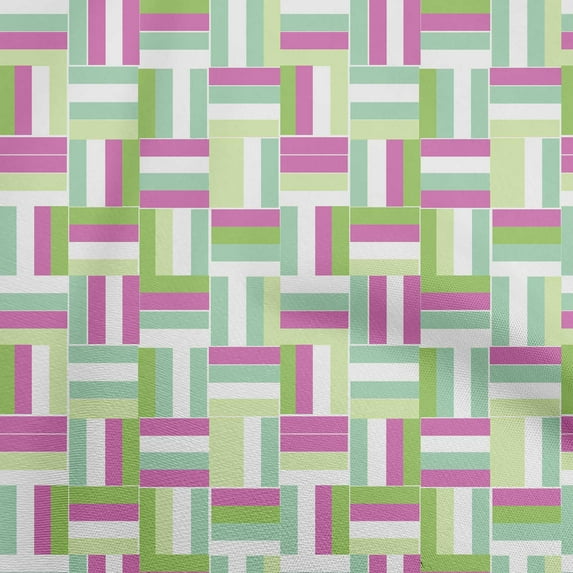 oneOone Viscose Jersey Light Green Fabric Geometric Bold Lines Quilting Supplies Print Sewing Fabric By The Yard 60 Inch Wide