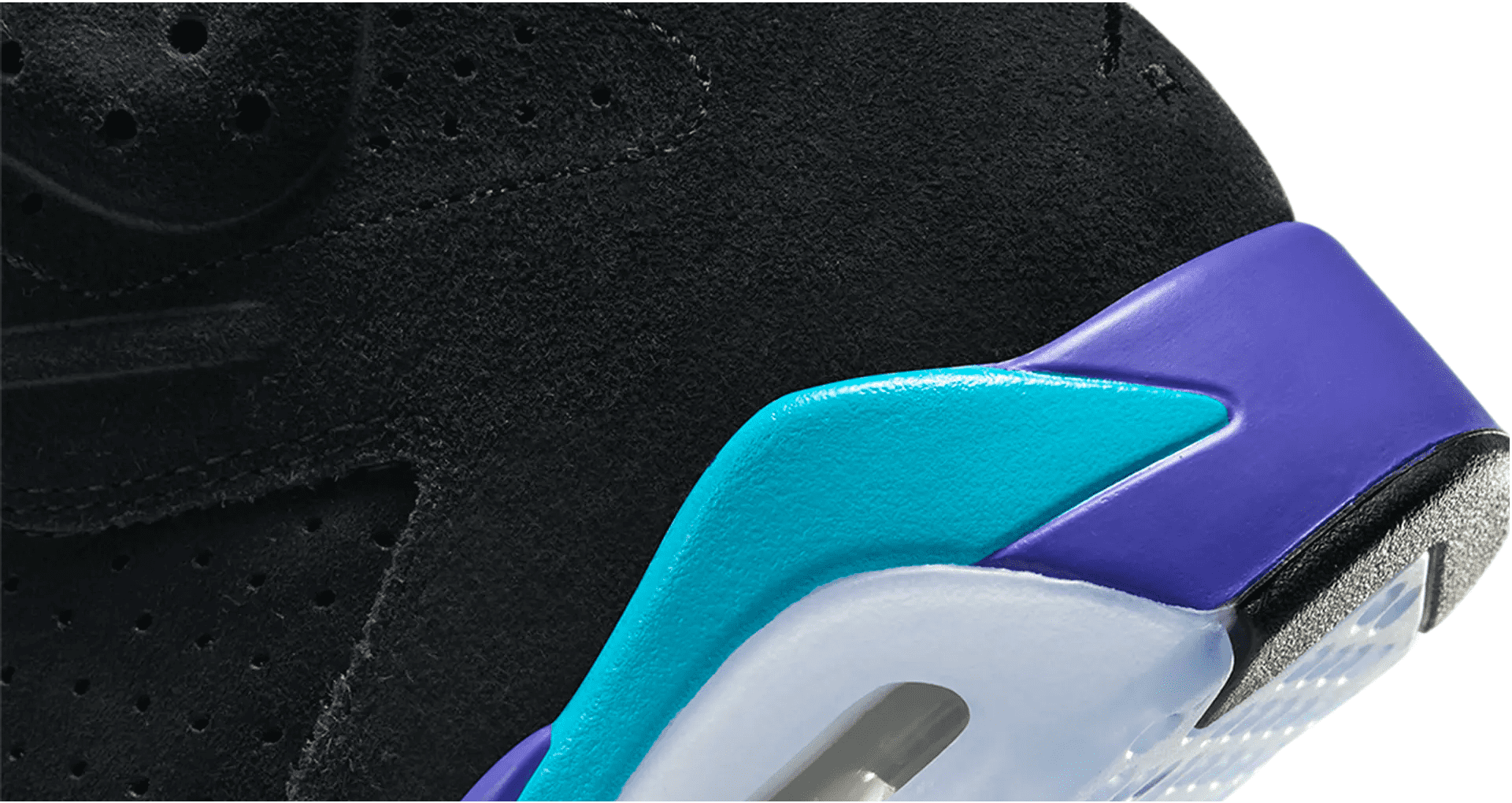 Jordan Air 6 Retro Aqua Men Sneakers, Black Bright Concord  display picture 2